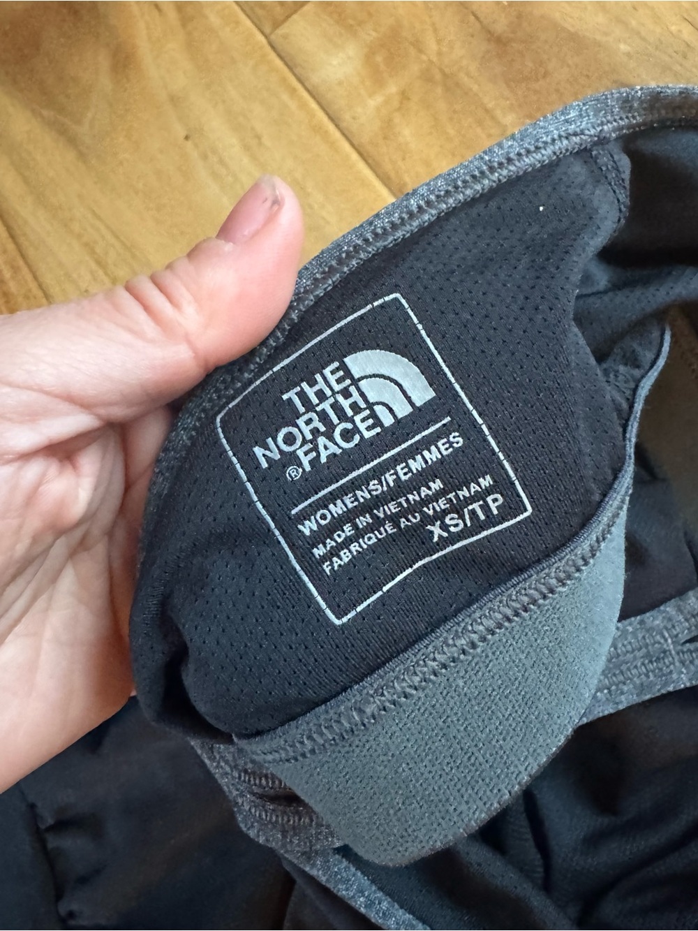 The North Face Black and Heather Gray Racerback Tank w Built in Bra - Picture 3 of 3
